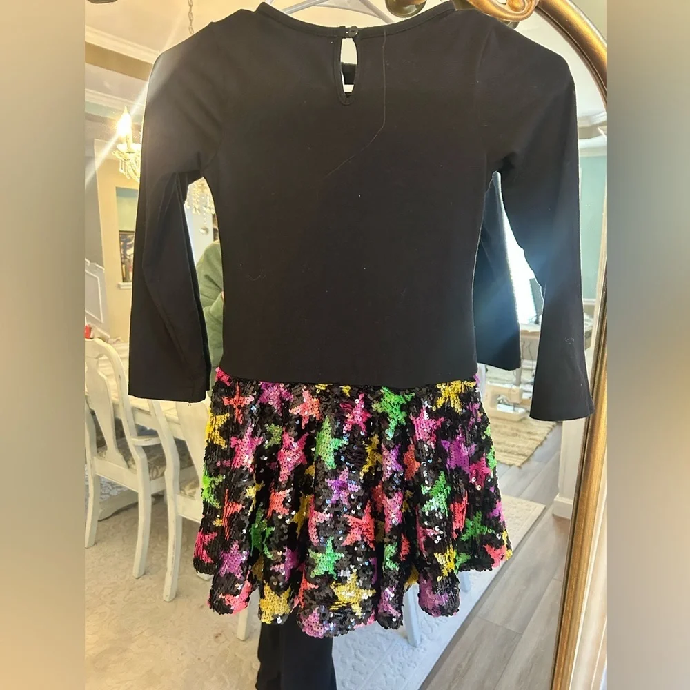 Counting Daisies Girls Hocus Pocus Sequin Dress Size Medium